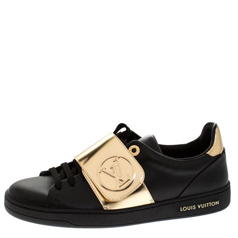 louis vuitton black and gold sneakers